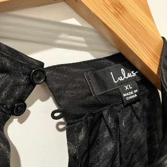 Lulus Fierce Vision Black Jacquard Print Satin Cutout Midi Dress - Picture 6 of 14